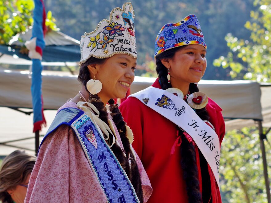 Miss Yakama Nation Ellia-Lee Jim and Jr Miss Yakama Nation-Tehya