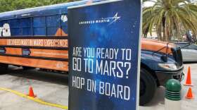 Lockheed Martin's Mars bus stops at the Orlando Science Center. 