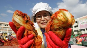 Kimchi is a traditional pungent fermented Korean dish made of vegetables with a variety of seasonings.