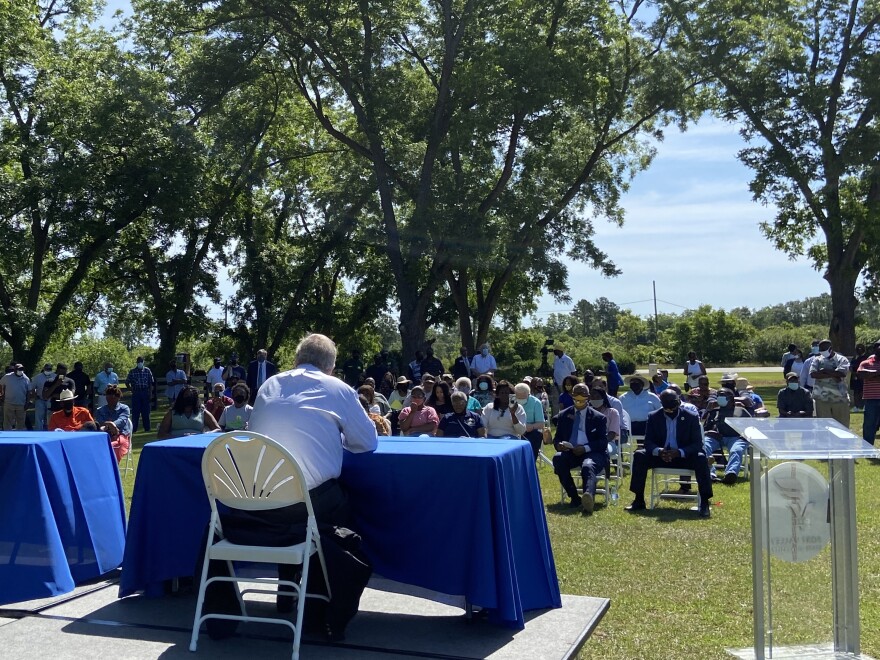 U.S. Agriculture Secretary Tom Vilsack addressed a group of farmers in Fort Valley, Ga. in May.