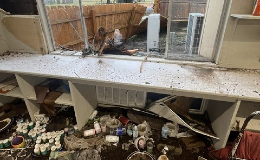 interior damage of one of their buildings