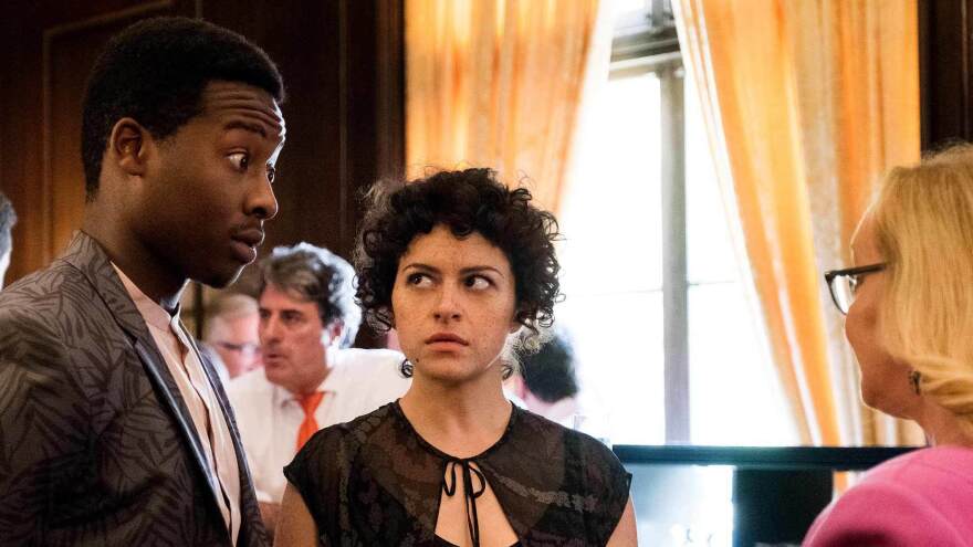 Alia Shawkat and Brandon Micheal Hall play Dory and Julian in <em>Search Party</em>.