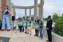Rep. La Shawn Ford (far right) stands with striking UIS faculty Wednesday.