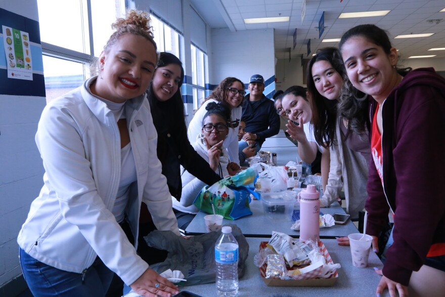 The students in the JCPS interpreter program pitched in to have a potluck on the last day to share dishes from their different cultural traditions.