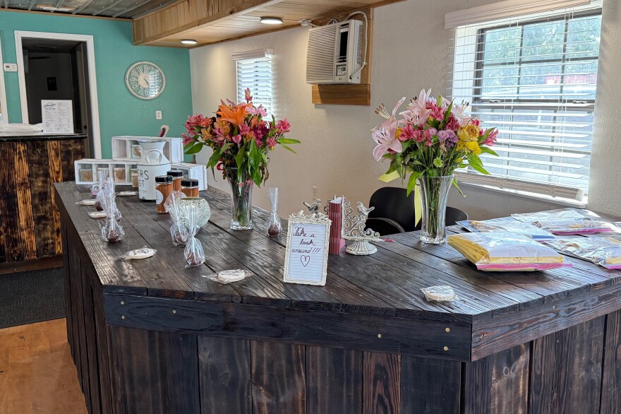 A variety of locally made products are displayed for sale inside JanaLou’s.“It's our way to help showcase the community,” said Abbygael Kight. (Abby Kruse/WUFT News)