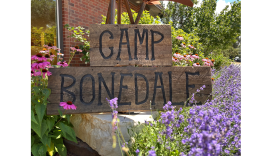 The original “Camp Bondale” sign pictured outside of Carbondale Arts.