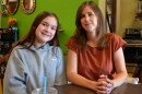 Reed and Sarah at a coffee shop in August.