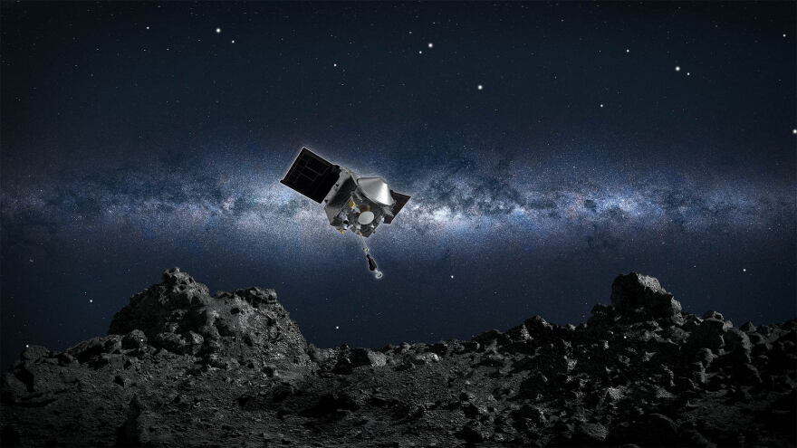 OSIRIS-REx illustration at Bennu