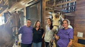 (Left to Right) Abbie Kent, Kelly Payton, Lyndis Olson, and Anne Goerne at Spy Coast Farm.
