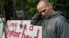 Brian Vaughn urged Anchorage police on Tuesday, June 17, 2025, to not clear the encampments.