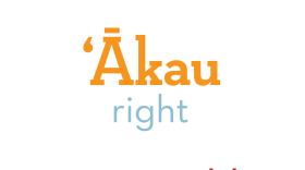 ʻĀkau means "north" when used as a direction. But is more commonly used to mean "right," as opposed to left.