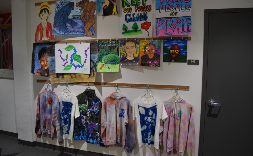 Art and fashion made in workshops at the makerspace.