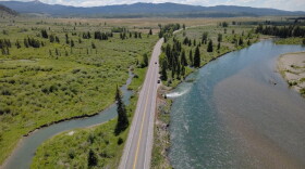 Erosion from Snake River along U.S. HIghway 26/89