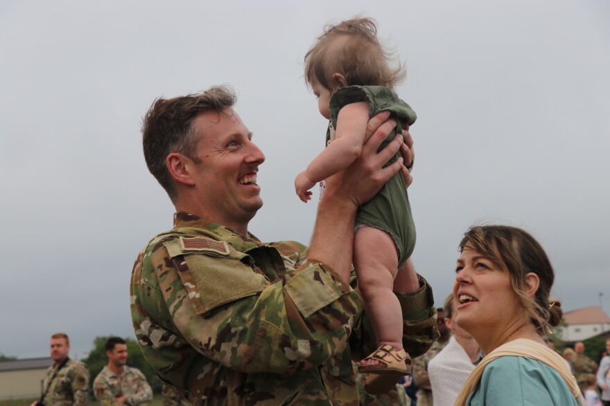 Nearly 80 members of the 914th Air Refueling Wing were welcomed back by family and friends are a 120-plus day deployment on August 20, 2025.