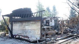 A burned house is seen in Santa Rosa, Calif., on Oct. 12, 2017. (Josh Edelson/AFP/Getty Images)