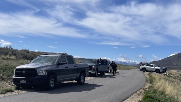 Law enforcement responds to the Ross Creek day use area at Jordanelle State Park, April 13, 2026.
