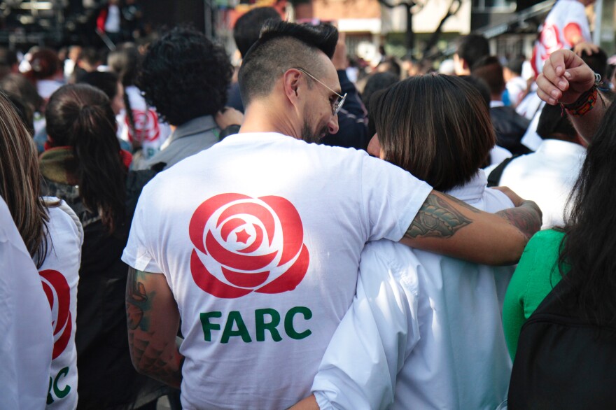 As the FARC enters politics, its now disarmed Marxist militants have taken on a more moderate tone. Their logo, which used to bear two rifles, now has a red rose, a symbol used by some social democratic parties in Europe and the U.S.