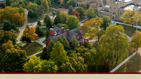 WSIU Radio Logo with aerial landscape view of SIU
