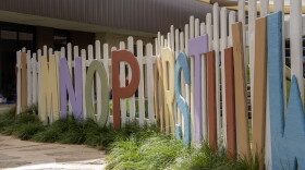 Alphabet fence outside of Pre-K 4 SA South Education Center