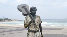 Statue of Antonio Carols Jobim at Ipanema Beach, Rio de Janeiro