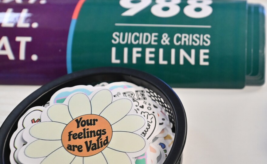 Mental health stickers are available for patients at NextGen Counseling in Dickson City.