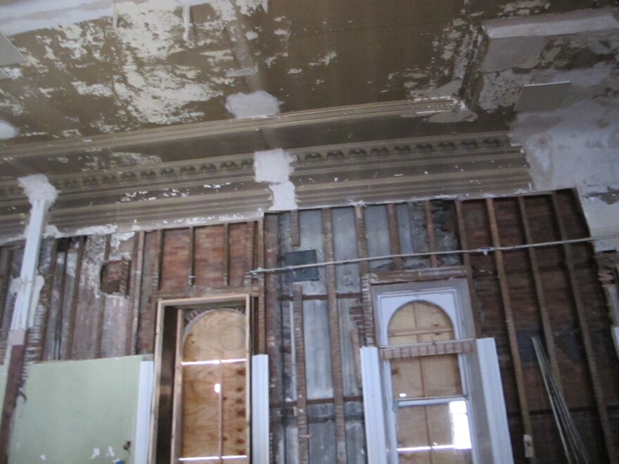 water damage on second floor of Statehouse