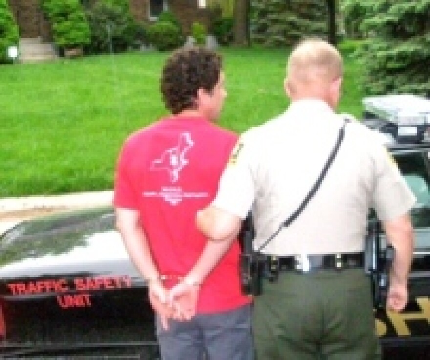Enroute to jail, a Blue Springs man is among more than two hundred caught in a police and sheriffs' office warrant sweep.