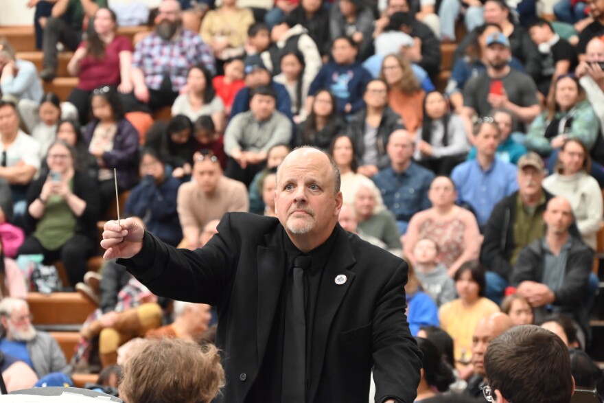 Todd Barton has been a band director for decades. He says several of his students at East High want to be band directors too.