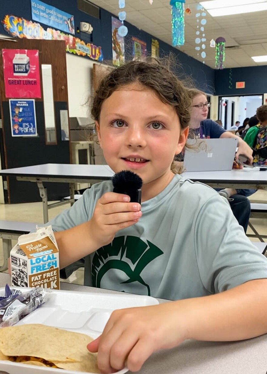 Georgina, a fourth grader who attends Trinity Luthern in Bloomington.