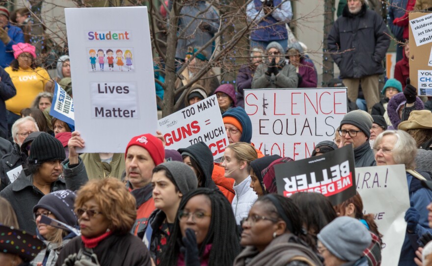 Dayton's March For Our Lives anti-gun-violence rally drew hundreds of protesters to Courthouse Square