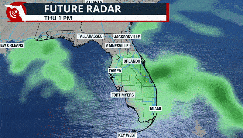 Florida future radar animation through weekend.