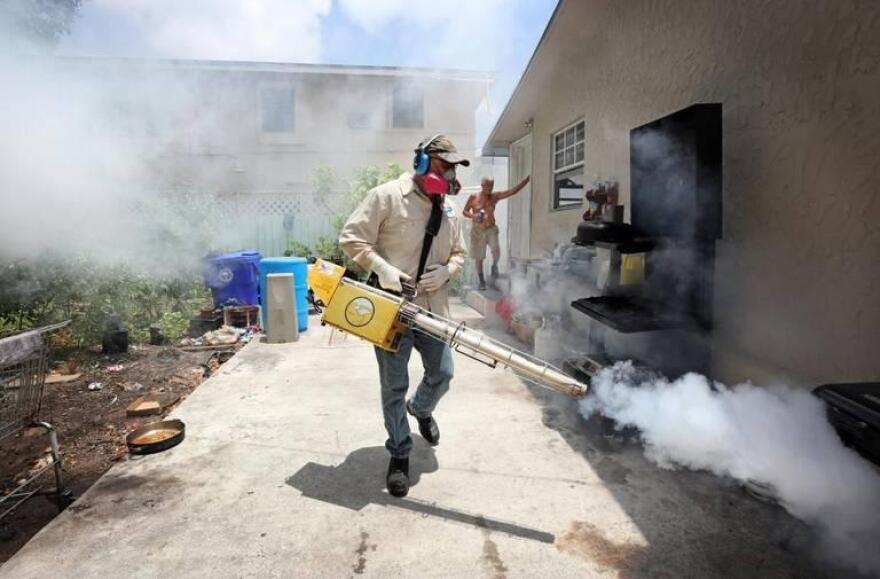 During the 2016 Zika outbreak, Miami-Dade Mosquito Control used larvicide to fight mosquitoes.  