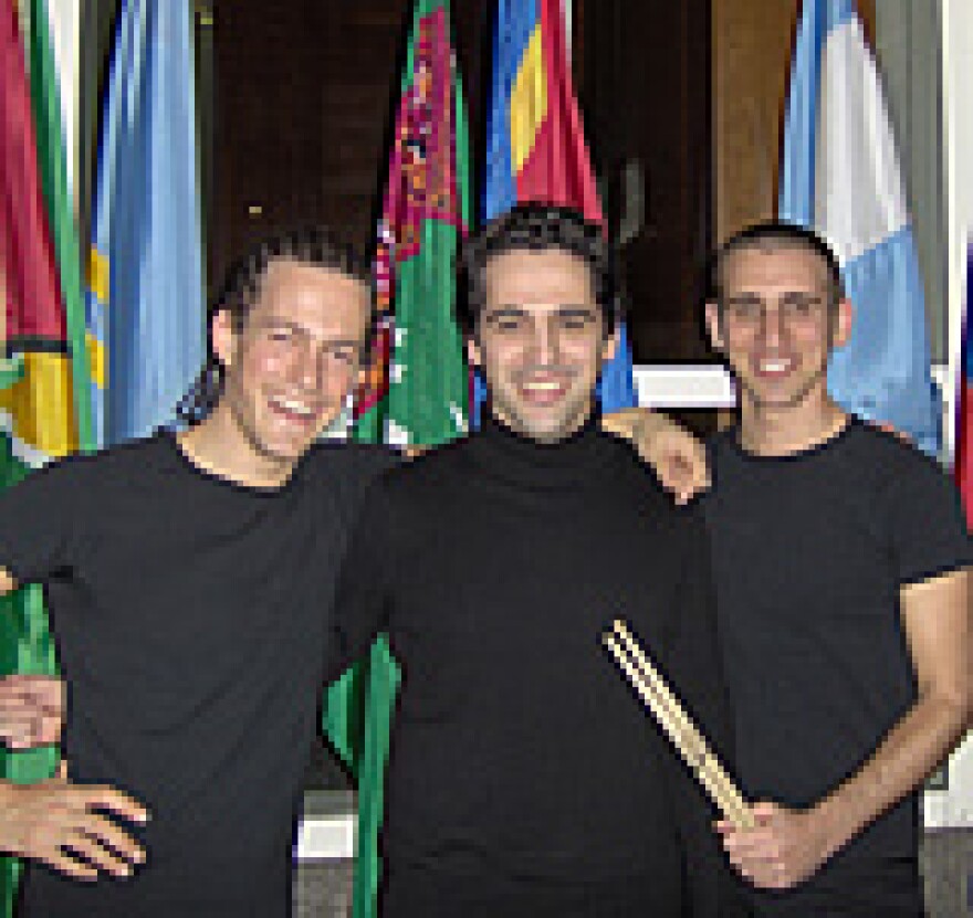 Marimba and percussion duo Perca Du with composer Avner Dorman