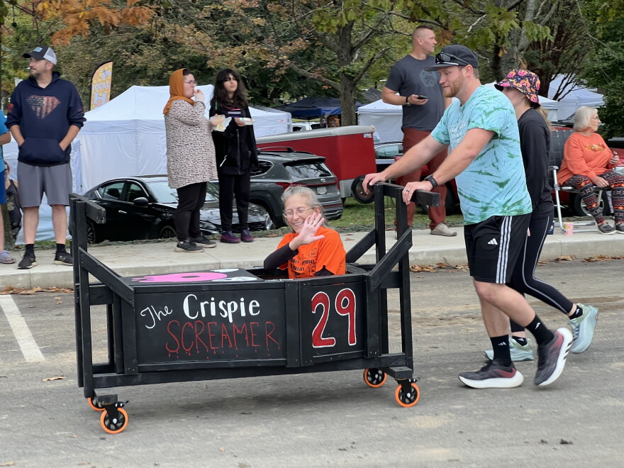 The Crispie Screamers have won the last two years with the same donut-themed coffin.