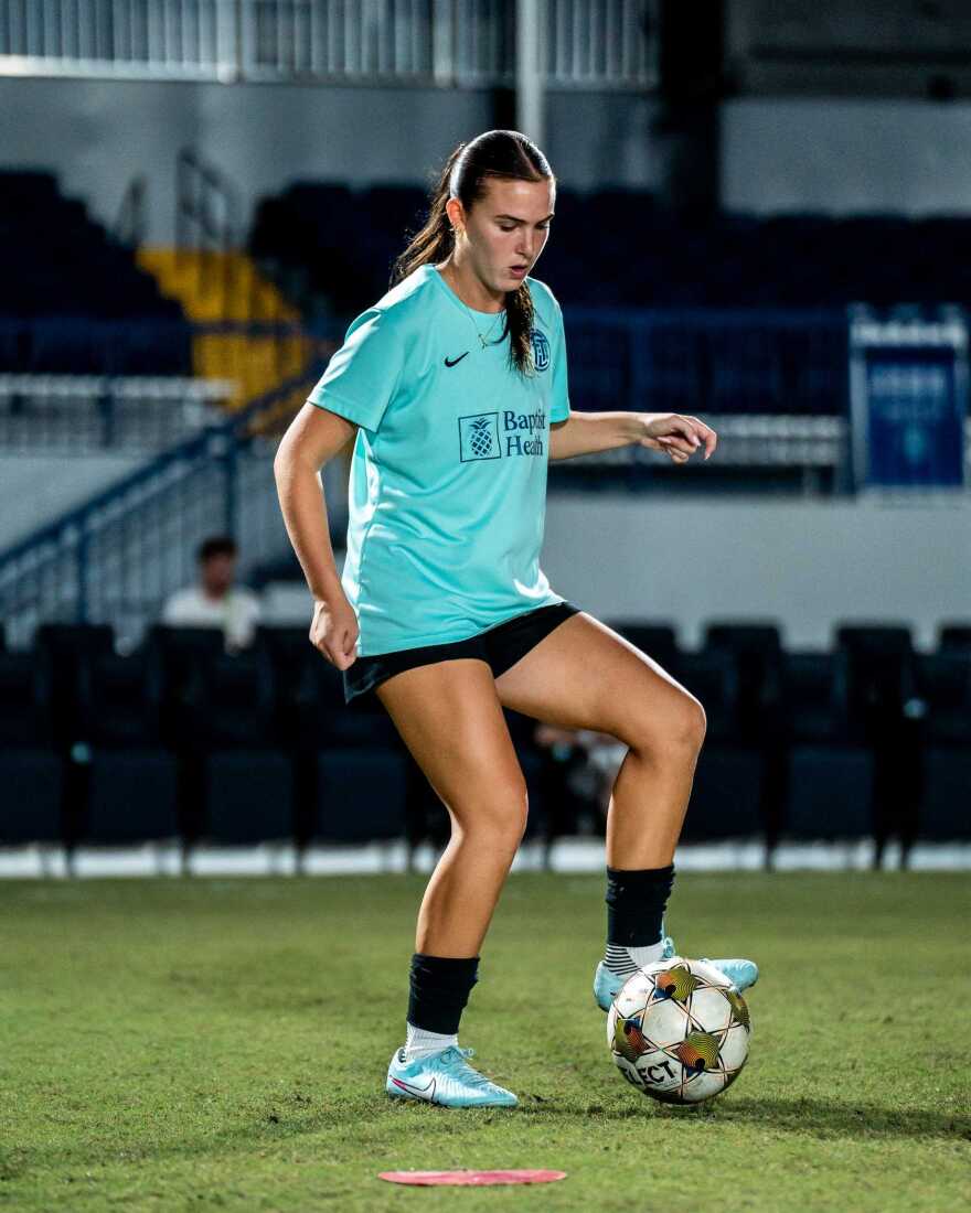 Taylor Smith, 18, playing for Fort Lauderdale United FC.