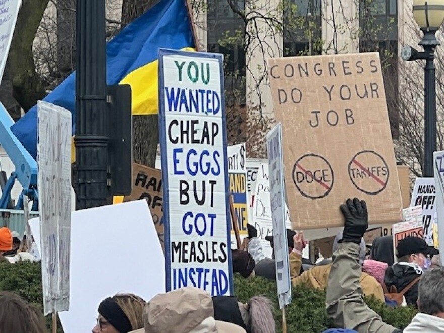 Scenes from anti-Trump protest Apr. 5, 2025