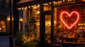 A store window in downtown Springfield