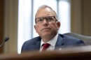 U.S. Forest Service Chief Tom Schultz listens during a hearing of the Senate Committee on Energy and Natural Resources on Capitol Hill, Thursday, July 10, 2025, in Washington. (AP Photo/Mark Schiefelbein)