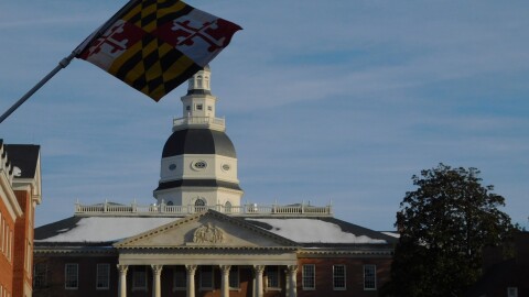 The Maryland State House pictured in 2026.