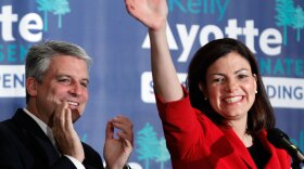 New Hampshire Sen.-elect Kelly Ayotte, a Republican, celebrates winning the Senate race in  Concord, N.H.