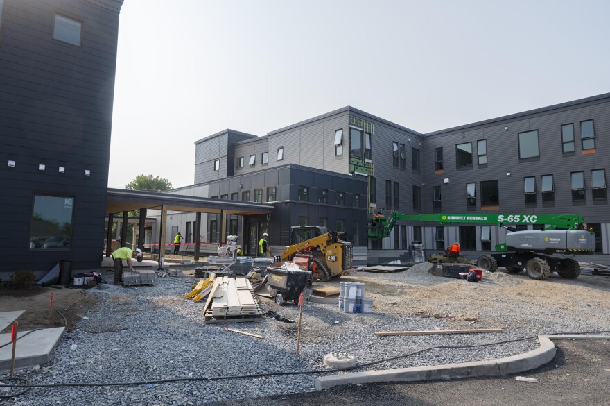 Housing buildings under construction