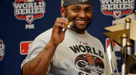 San Francisco Giants third baseman Pablo Sandoval was the World Series' most valuable player. <a href="http://www.npr.org/blogs/thetwo-way/2012/10/25/163611545/boom-boom-boom-kung-fu-panda-joins-elite-club-with-three-homers">He hit three home runs in Game 1</a>.