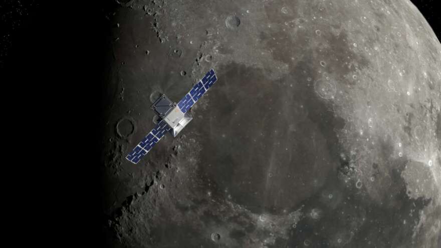 Artist's rendition of CAPSTONE at the lunar North Pole. Photo: NASA