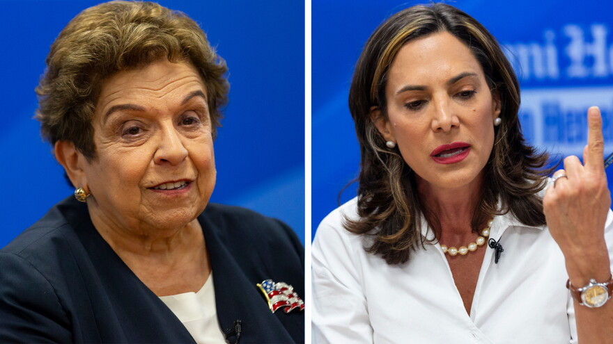 Democrat Donna Shalala, left, and Republican Maria Elvira Salazar are running in Florida's 27th Congressional District. It is an open seat thanks to Rep. Ileana Ros-Lehitnen (R) not running for re-election.