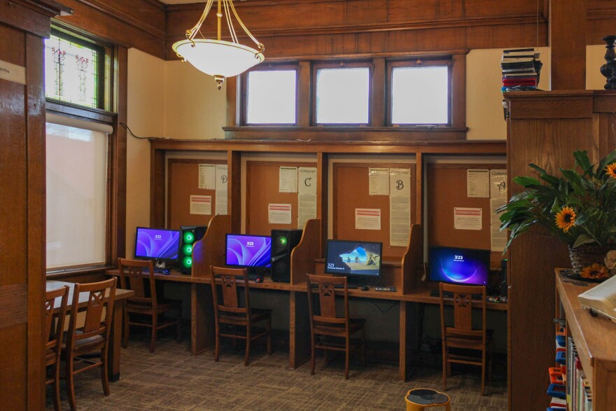 Much of the Peabody library still carries the touch of Andrew Carnegie's era. But some of the newest additions to the library — WiFi and computer terminals — are some of the library's most vital resources, librarian Rodger Charles said.