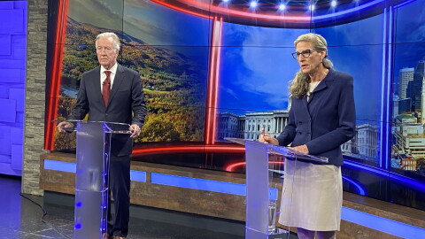 U.S. Representative Richard Neal and Independent candidate Nadia Milleron debate on WWLP on October, 21, 2026.