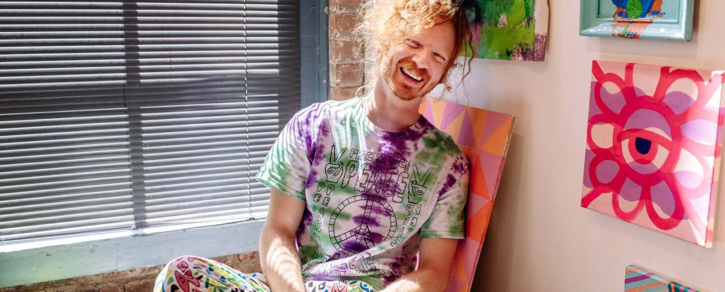 Artist Charlie Mann, known as "Guice Mann," helped organize a new holiday market for artists happening on Small Business Saturday in Negative Space at the Asian Town Center in Cleveland.