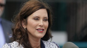 FILE - Michigan Gov. Gretchen Whitmer addresses the media after signing the final piece of a $76 billion state budget into law, July 20, 2022, in Detroit. (AP Photo/Carlos Osorio, File)