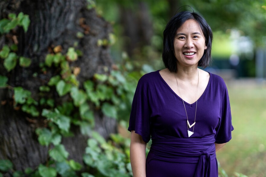 Celeste Ng, American writer, at the Cheltenham Literature Festival 2019 on October 5, 2019 in Cheltenham, England.