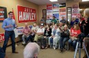 Missouri Attorney General Josh Hawley appeals to supporters Monday at a rally in Imperial, Mo., to promote his bid for the U.S. Senate.